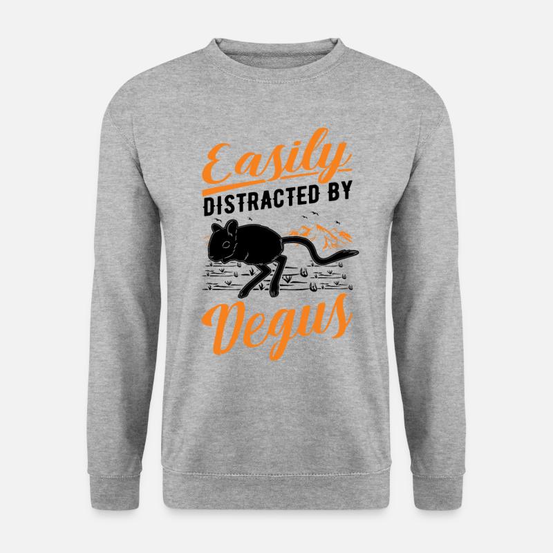 Easily distracted by Degus - Unisex Sweatshirt - salt & pepper