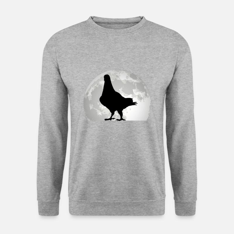 Taube Mond Taubenzüchter Stadttaube - Unisex Pullover - Weißgrau meliert