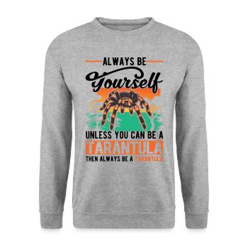 Tarentule Cadeau Tarentule - Sweat-shirt Unisexe - gris chiné - Devant - Alina (178cm) & Michal (187cm)