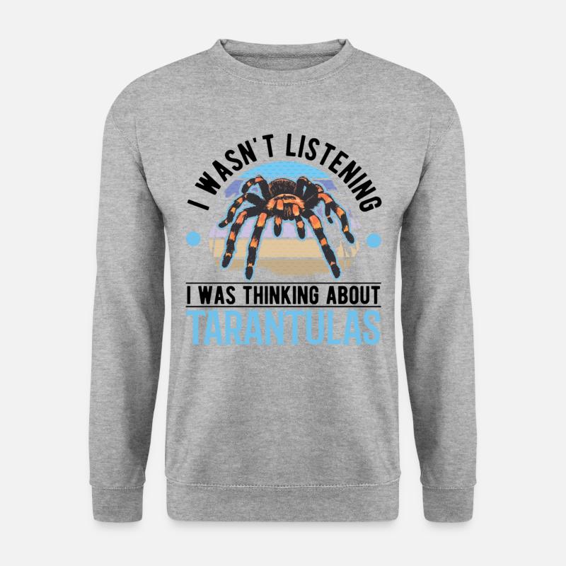 Tarantel Spinne Tarantula - Unisex Pullover - Weißgrau meliert