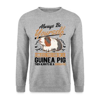 Cochon d’Inde Cadeau Cochon d’Inde - Sweat-shirt Unisexe - gris chiné - Devant - Alina (178cm) & Michal (187cm)