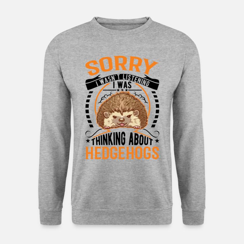 Igel Stacheligel - Unisex Pullover - Weißgrau meliert
