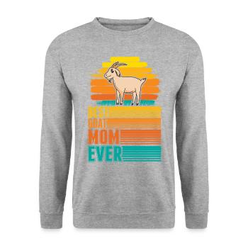 Best Goat Mom Ever Goats Mama Goat - Unisex Sweatshirt - salt & pepper - Front - Alina (178cm) & Michal (187cm)
