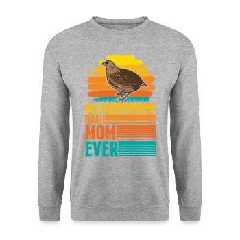 Meilleure maman de caille jamais Wachtel - Sweat-shirt Unisexe - gris chiné - Devant - Alina (178cm) & Michal (187cm)