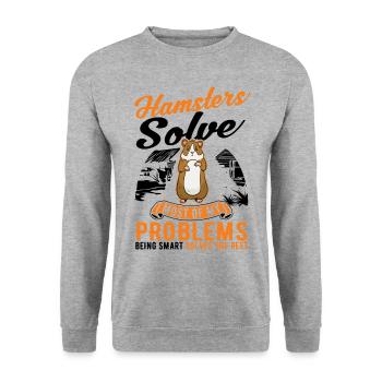 Hamster propriétaire Hamster doré hamster - Sweat-shirt Unisexe - gris chiné - Devant - Alina (178cm) & Michal (187cm)