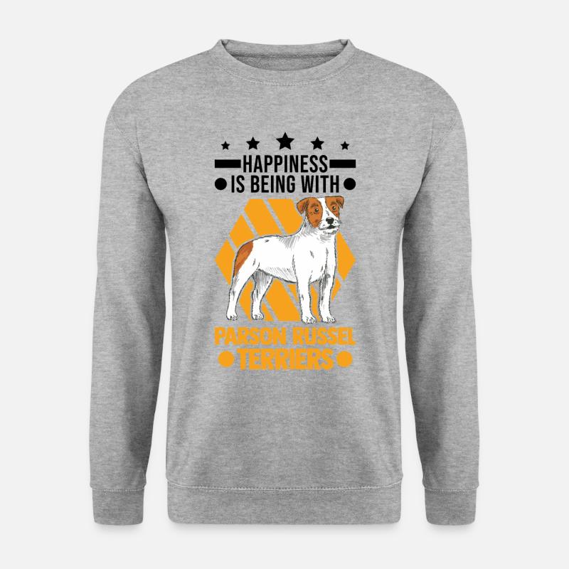 Parson Russell Terrier Glück - Unisex Pullover - Weißgrau meliert