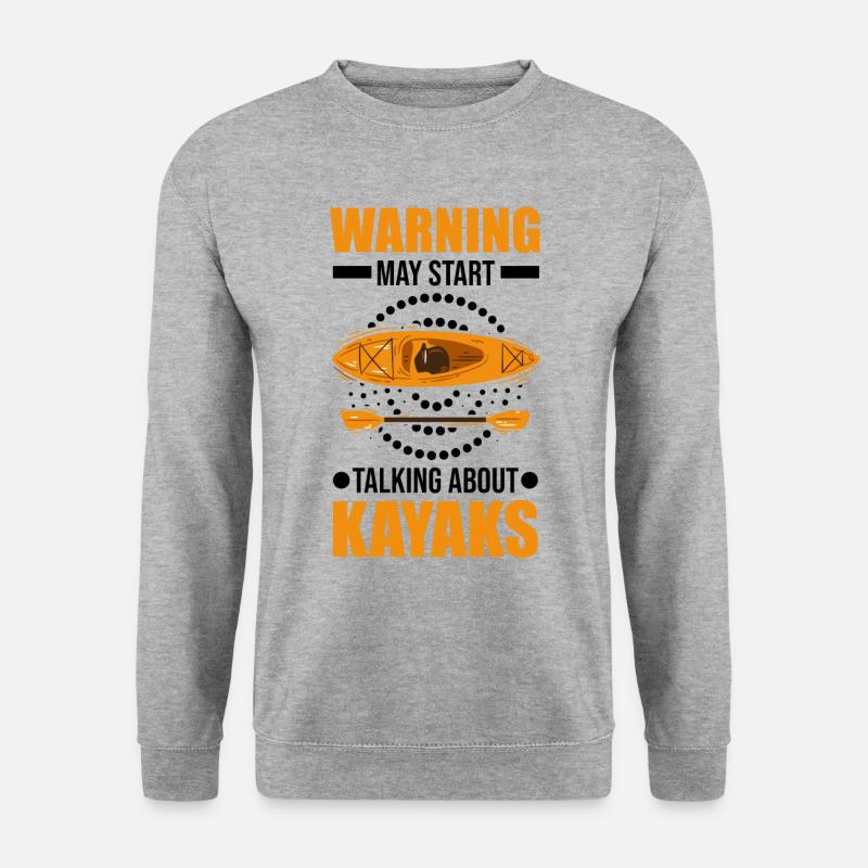 Warning Kayaker Kayaker Canoeing - Unisex Sweatshirt - salt & pepper