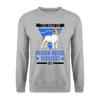 Parson Russell Terrier Owner - Unisex Sweatshirt - salt & pepper - Front - Alina (178cm) & Michal (187cm)