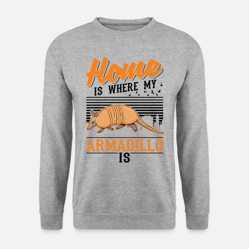 Armadillo Zuhause Gürteltier - Unisex Pullover - Weißgrau meliert