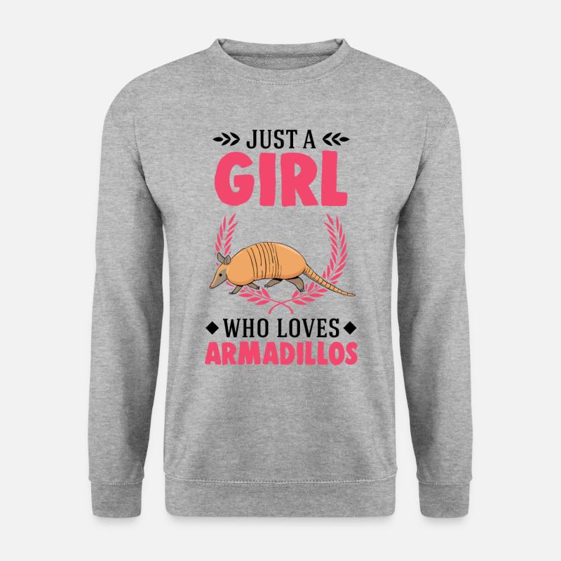 Gürteltier Mädchen Armadillo - Unisex Pullover - Weißgrau meliert