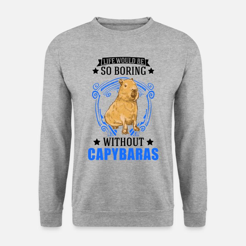 Capybara Cadeau Capibara capybara - Sweat-shirt Unisexe - gris chiné