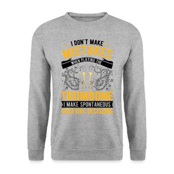 Trombone Creative Choices Trombonist - Unisex Sweatshirt - salt & pepper - Front - Alina (178cm) & Michal (187cm)