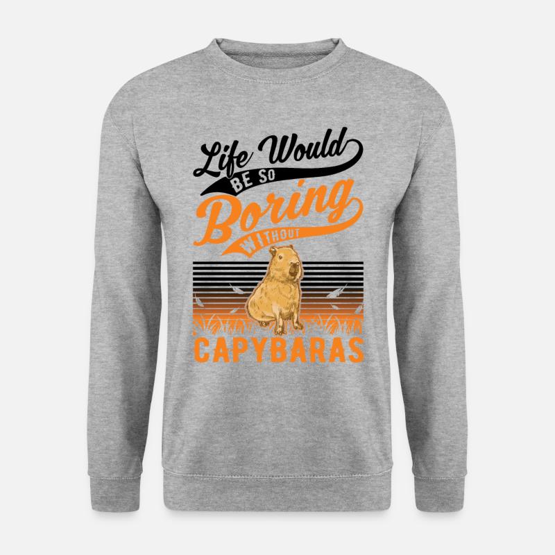 Capybara Cadeau Capibara capybara - Sweat-shirt Unisexe - gris chiné