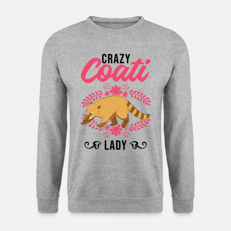 Crazy Coati lady Proboscis Coati - Unisex Sweatshirt - salt & pepper