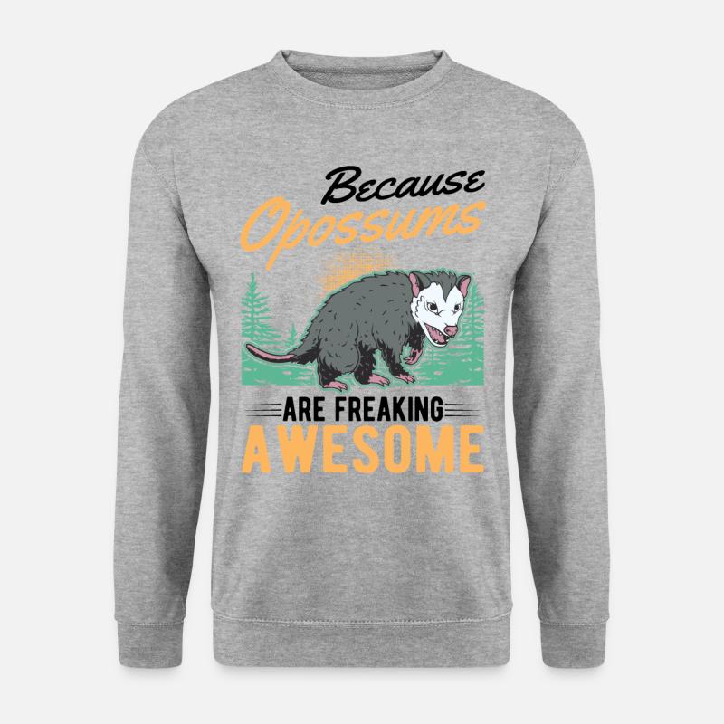 Because Opossums are freaking awesome - Unisex Sweatshirt - salt & pepper