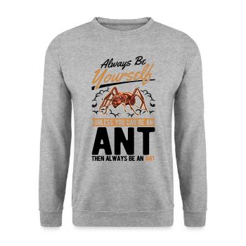 Ants Ant Farm Antshills Fire ants - Unisex Sweatshirt - salt & pepper - Front - Alina (178cm) & Michal (187cm)