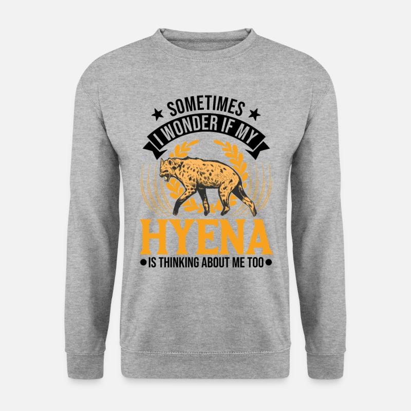 Hyène Cadeau Aardwolf Hyène - Sweat-shirt Unisexe - gris chiné