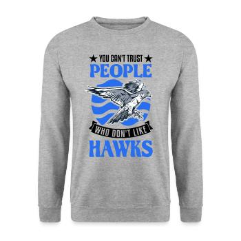 Falke Falkner Kestrel Falconry Falkner - Unisex Sweatshirt - salt & pepper - Front - Alina (178cm) & Michal (187cm)