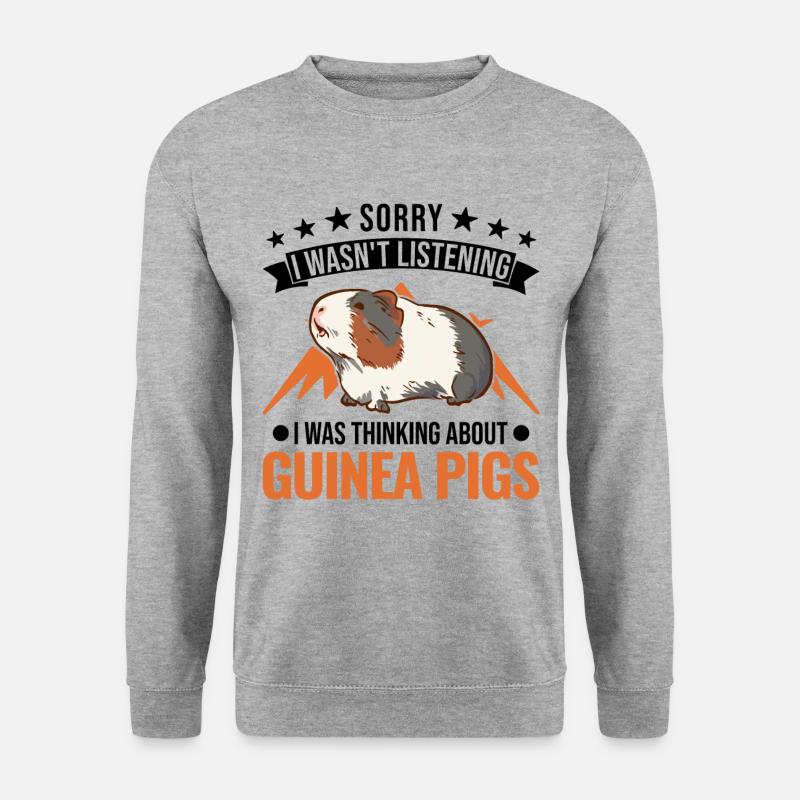 Meerschweinchen Geschenk Meerschwein - Unisex Pullover - Weißgrau meliert