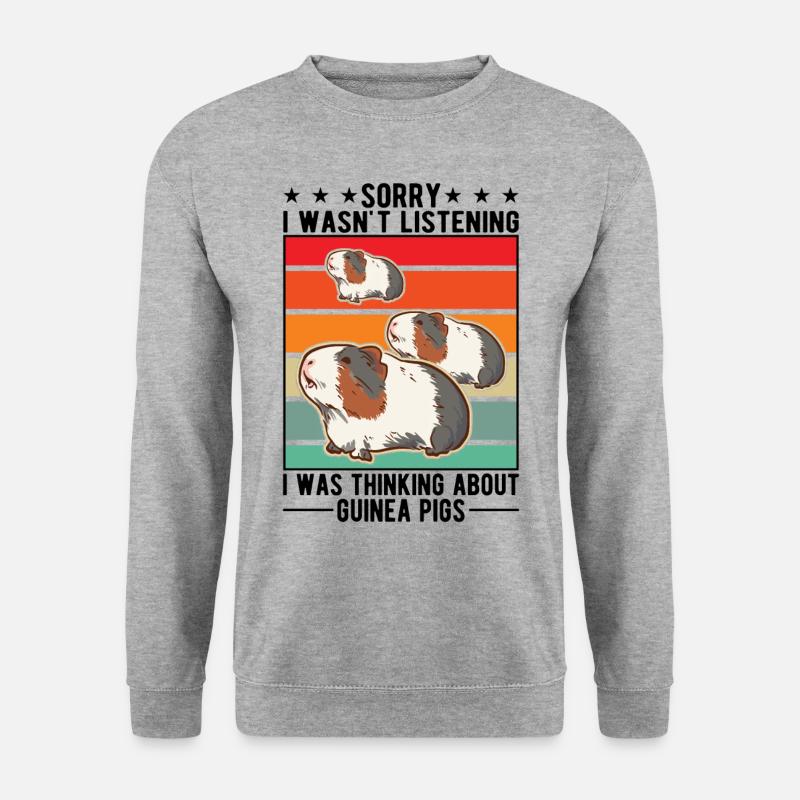 Meerschweinchen Geschenk Meerschwein - Unisex Pullover - Weißgrau meliert