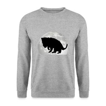 Opossum Lune Opossum Marsupial - Sweat-shirt Unisexe - gris chiné - Devant - Alina (178cm) & Michal (187cm)