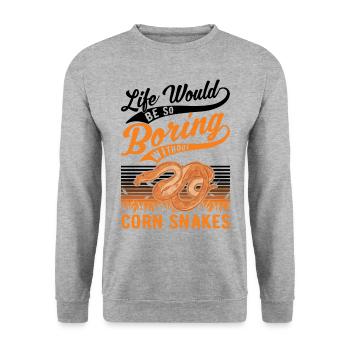 Corn Snake Cadeau Corn Snake - Sweat-shirt Unisexe - gris chiné - Devant - Alina (178cm) & Michal (187cm)