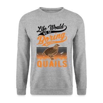 Geese Gift Goose Lovers Goose Breeders - Unisex Sweatshirt - salt & pepper - Front - Alina (178cm) & Michal (187cm)