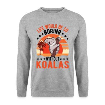Koala lover Koala bear - Unisex Sweatshirt - salt & pepper - Front - Alina (178cm) & Michal (187cm)