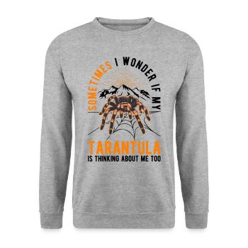 Tarentule Cadeau Araignée Tarentule - Sweat-shirt Unisexe - gris chiné - Devant - Alina (178cm) & Michal (187cm)
