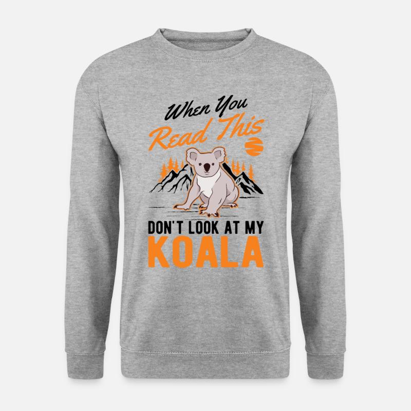 Koala Geschenk Koalabär - Unisex Pullover - Weißgrau meliert