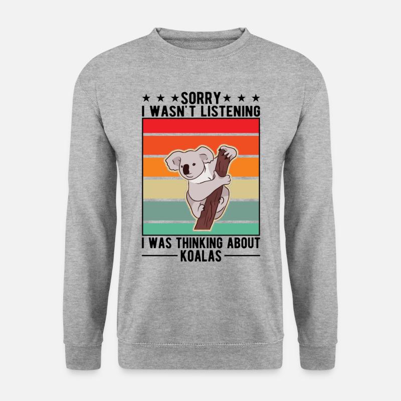 Koala Geschenk Koalabär - Unisex Pullover - Weißgrau meliert