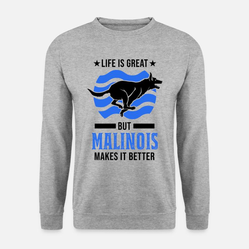 Malinois Gift Belgian Shepherd - Unisex Sweatshirt - salt & pepper