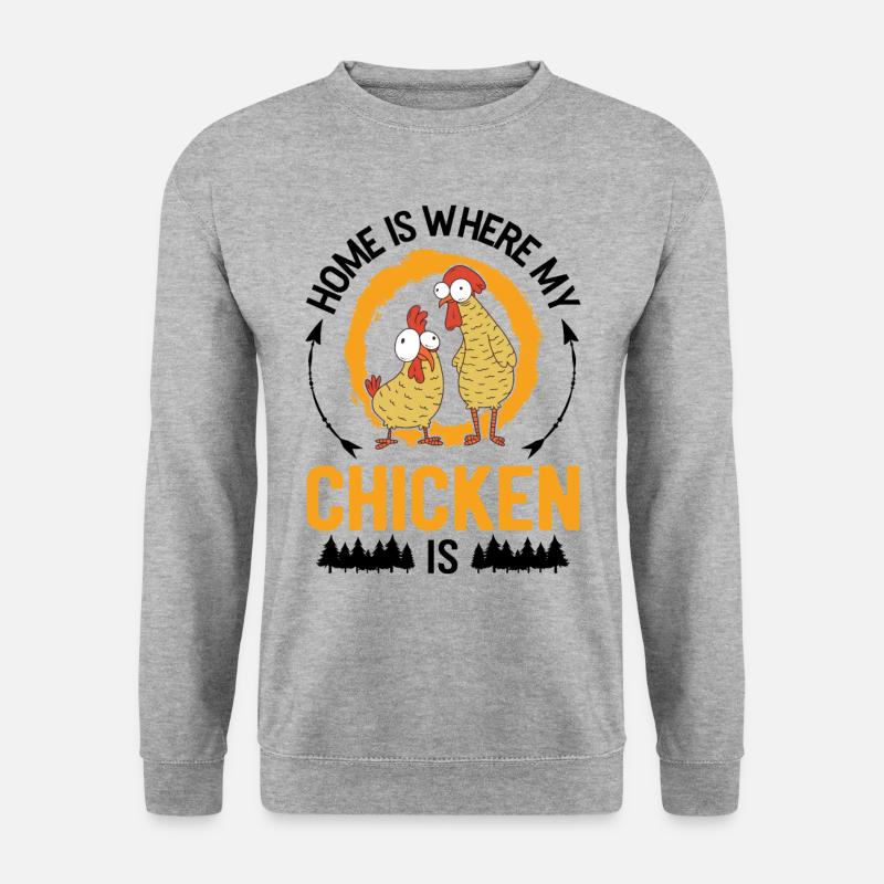 Chickens Home Farmer Chicken - Unisex Sweatshirt - salt & pepper