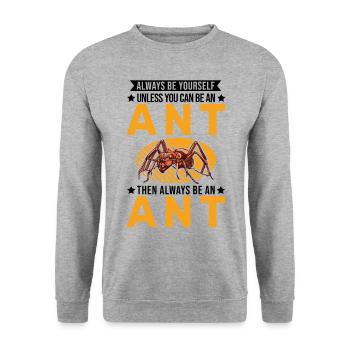 Ants Ant Farm Antshills Fire ants - Unisex Sweatshirt - salt & pepper - Front - Alina (178cm) & Michal (187cm)