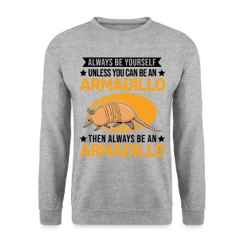 Soyez toujours vous-même Armadillo Gürteltier - Sweat-shirt Unisexe - gris chiné - Devant - Alina (178cm) & Michal (187cm)