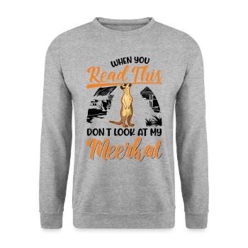 Cadeau de suricate Suricate - Sweat-shirt Unisexe - gris chiné - Devant - Alina (178cm) & Michal (187cm)