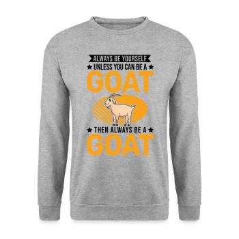 Chèvres Cadeau Chèvre Hôte Chèvre - Sweat-shirt Unisexe - gris chiné - Devant - Alina (178cm) & Michal (187cm)