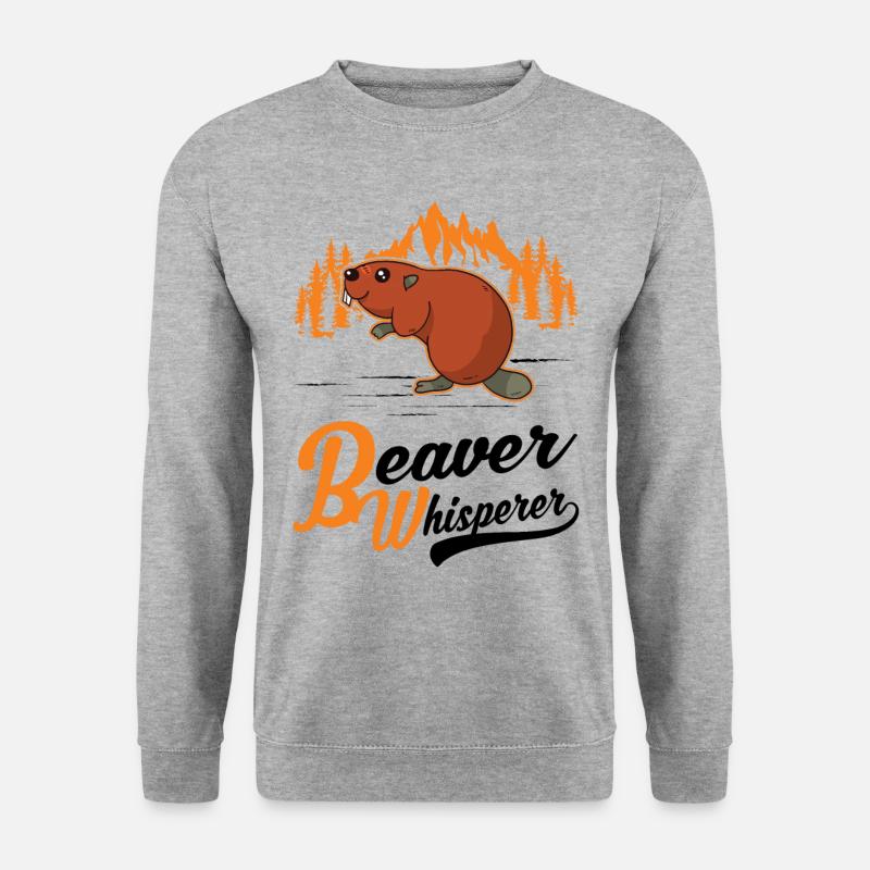 Biber Flüsterer Beaver Whisperer - Unisex Sweatshirt - salt & pepper