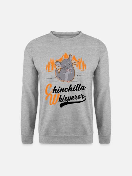Chinchilla Flüsterer Chinchilla Whisperer - Unisex Pullover - Weißgrau meliert