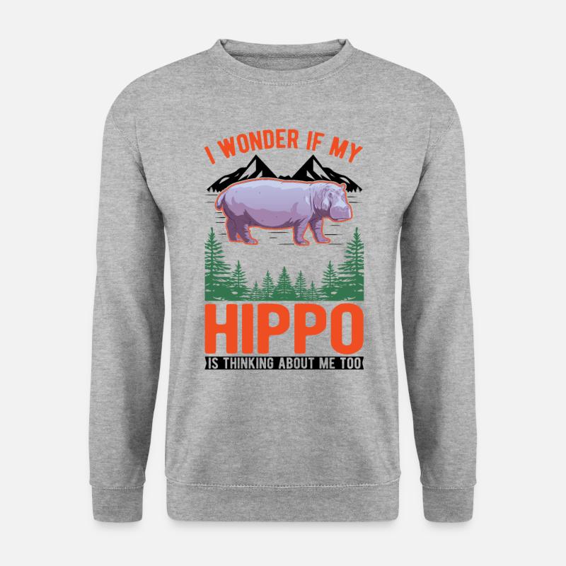 Hippo Gift Hippo Hippo - Unisex Sweatshirt - salt & pepper