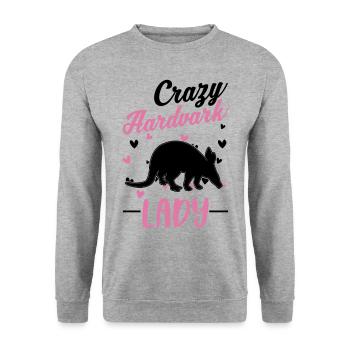 Crazy Aardvark dame Aardvark fille - Sweat-shirt Unisexe - gris chiné - Devant - Alina (178cm) & Michal (187cm)