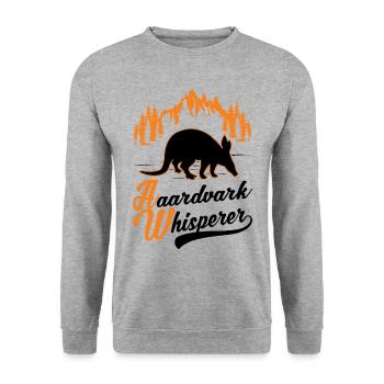 Erdferkel Flüsterer Aardvark Whisperer - Sweat-shirt Unisexe - gris chiné - Devant - Alina (178cm) & Michal (187cm)