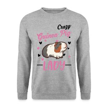 Cochon d’Inde Mme Cochon d’Inde - Sweat-shirt Unisexe - gris chiné - Devant - Alina (178cm) & Michal (187cm)