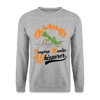 Praying mantis Whisperer Mantis Mantis - Unisex Sweatshirt - salt & pepper - Front - Alina (178cm) & Michal (187cm)