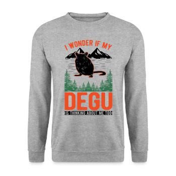Degu propriétaire arbuste forêt de rats degu - Sweat-shirt Unisexe - gris chiné - Devant - Alina (178cm) & Michal (187cm)