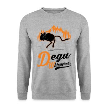 Degu Whisperer Forest Degu - Unisex Sweatshirt - salt & pepper - Front - Alina (178cm) & Michal (187cm)