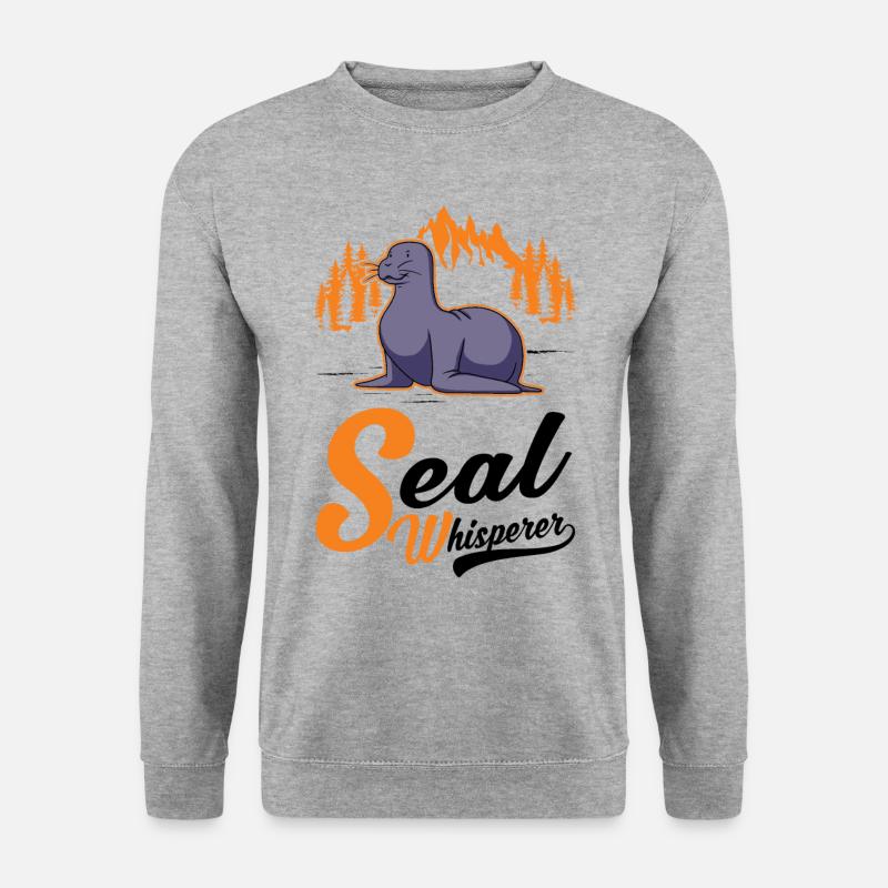 Seal Whisperer seal - Unisex Sweatshirt - salt & pepper