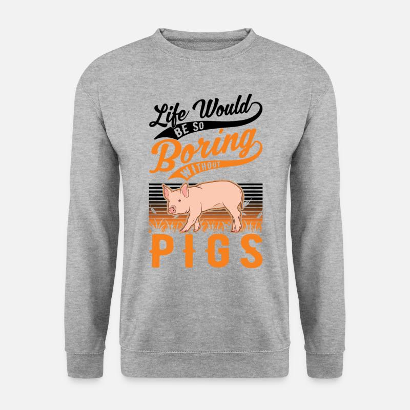 Pig Gift Farmer Pig - Unisex Sweatshirt - salt & pepper