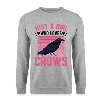 Corbeau Corbeau Corbeau - Sweat-shirt Unisexe - gris chiné - Devant - Alina (178cm) & Michal (187cm)