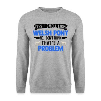 Welsh Pony Smell Welsh Horse - Sweat-shirt Unisexe - gris chiné - Devant - Alina (178cm) & Michal (187cm)